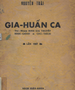 Gia Huấn Ca (NXB Tân Việt 1974) - Nguyễn Trãi
